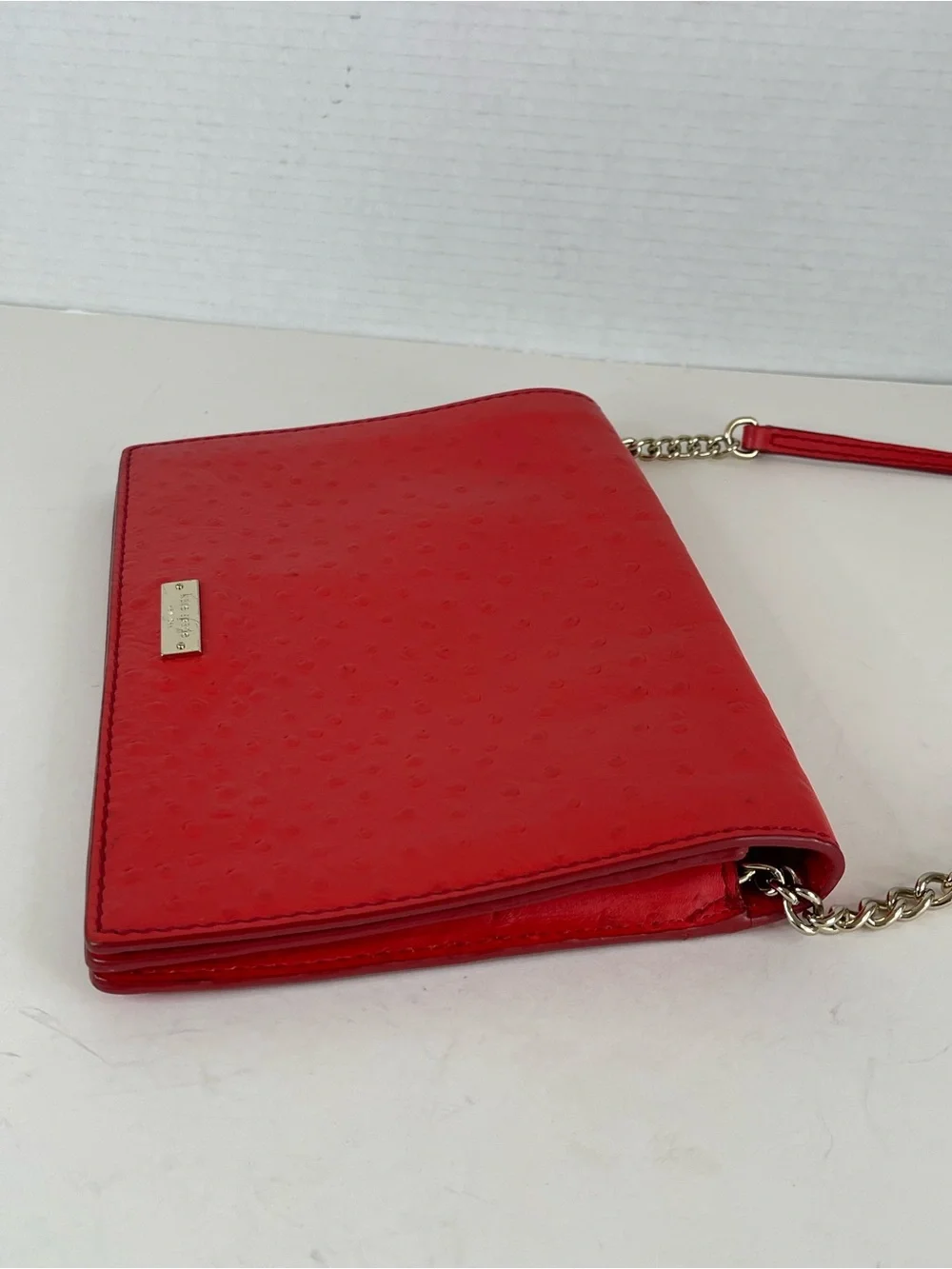 kate spade Red Textured Leather Crossbody Shoulder Bag